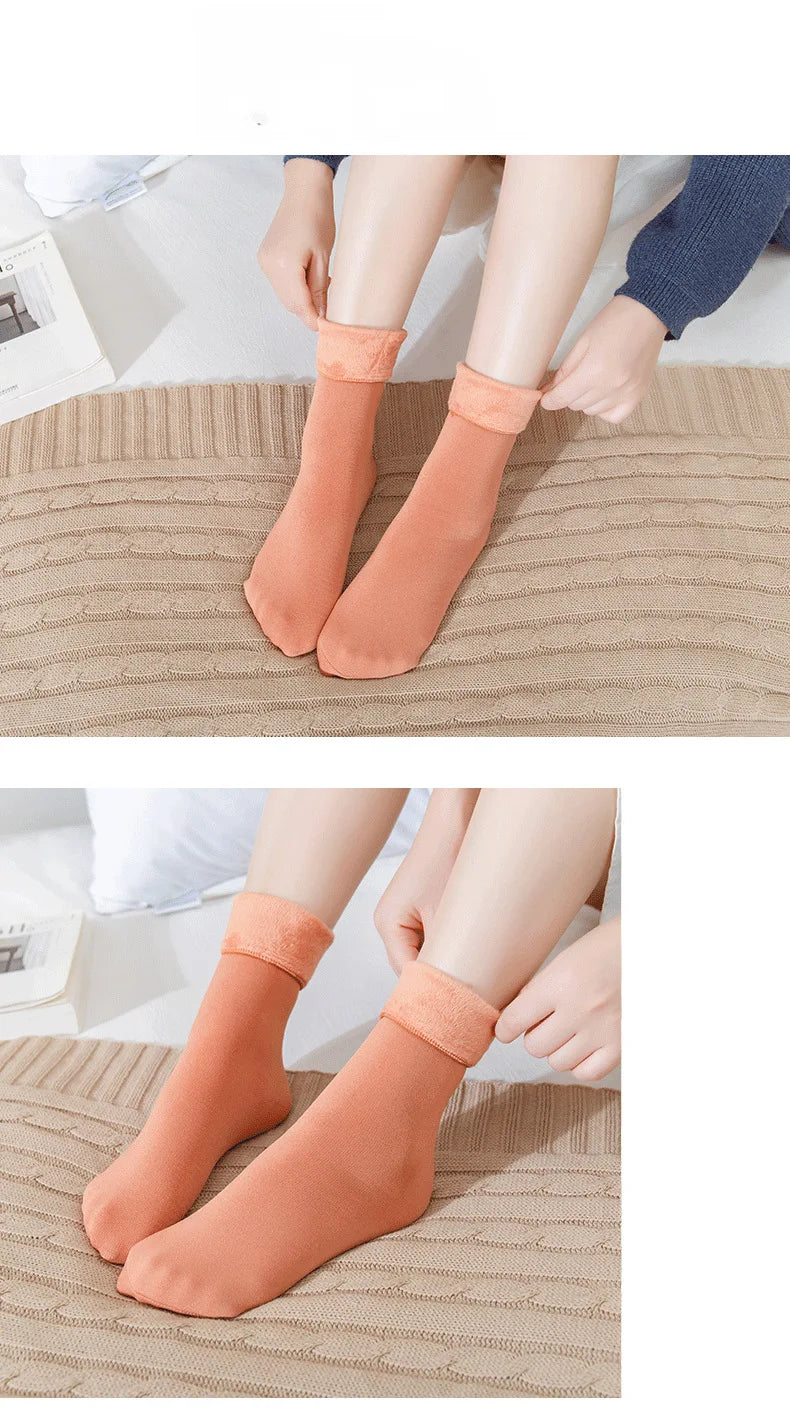 CowLost | sporting-goods-1-pair-womens-thick-winter-elastic-socks-solid-color |6
