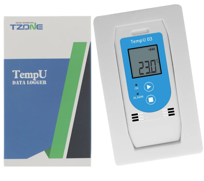 USB Temperature Data Logger Recorder 16000 Points with Built-in NTC Sensor for Warehouse and Refrigerated Transport