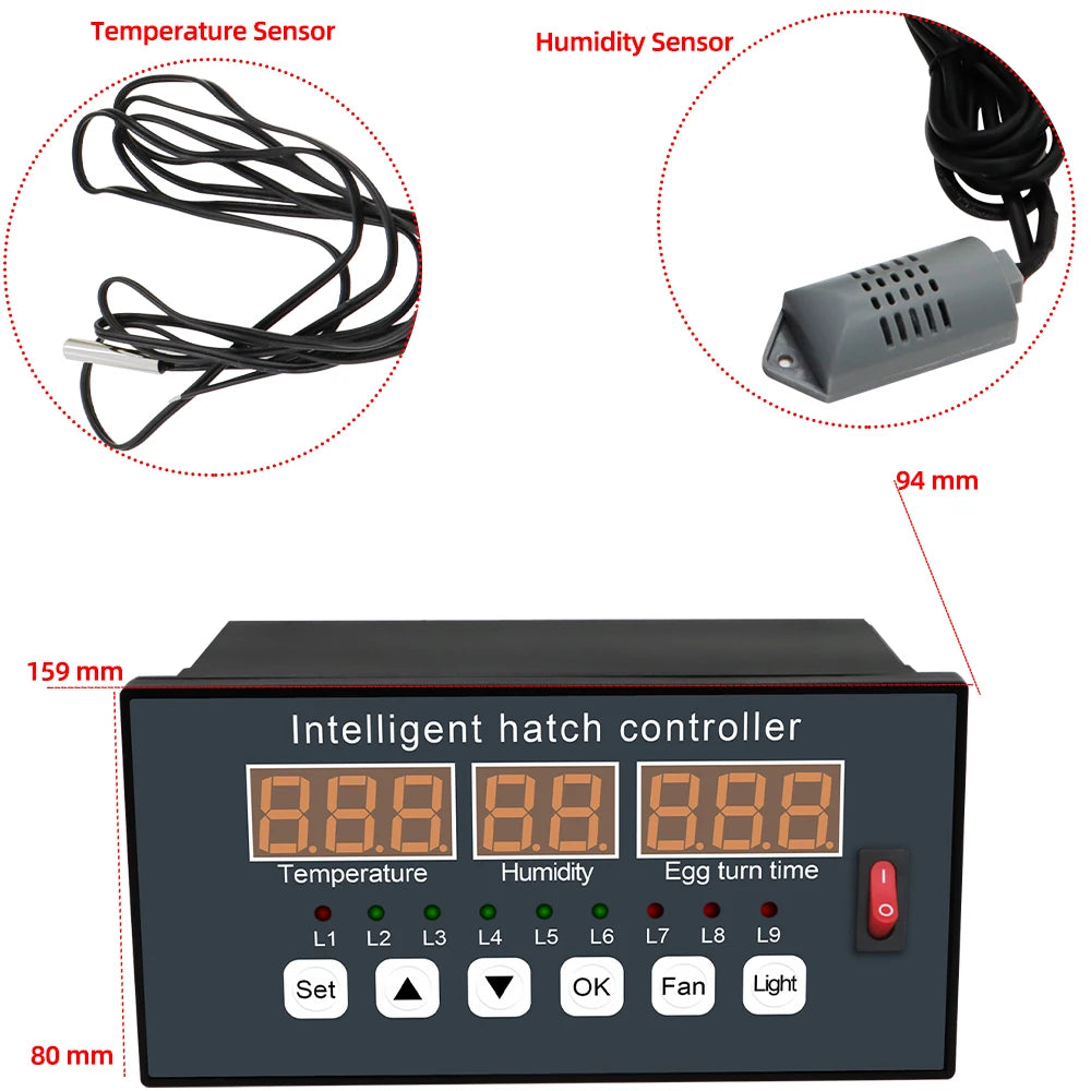 XM-18 Mini Digital Automatic Egg Incubator Control System Poultry Egg Hatcher Thermostat