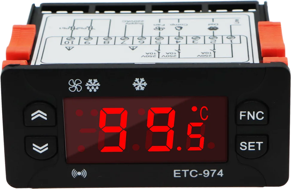 ETC-974 Mini Digital Temperature Controller 220V Thermostat Regulator with Dual NTC Sensors