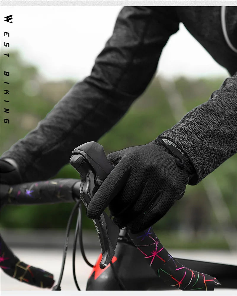 CowLost | west-biking-bicycle-gloves-breathable-half-full-finger-anti-slip-cycling-mittens-men-women-sports-shock-pad-mtb-road-bike-gloves |8