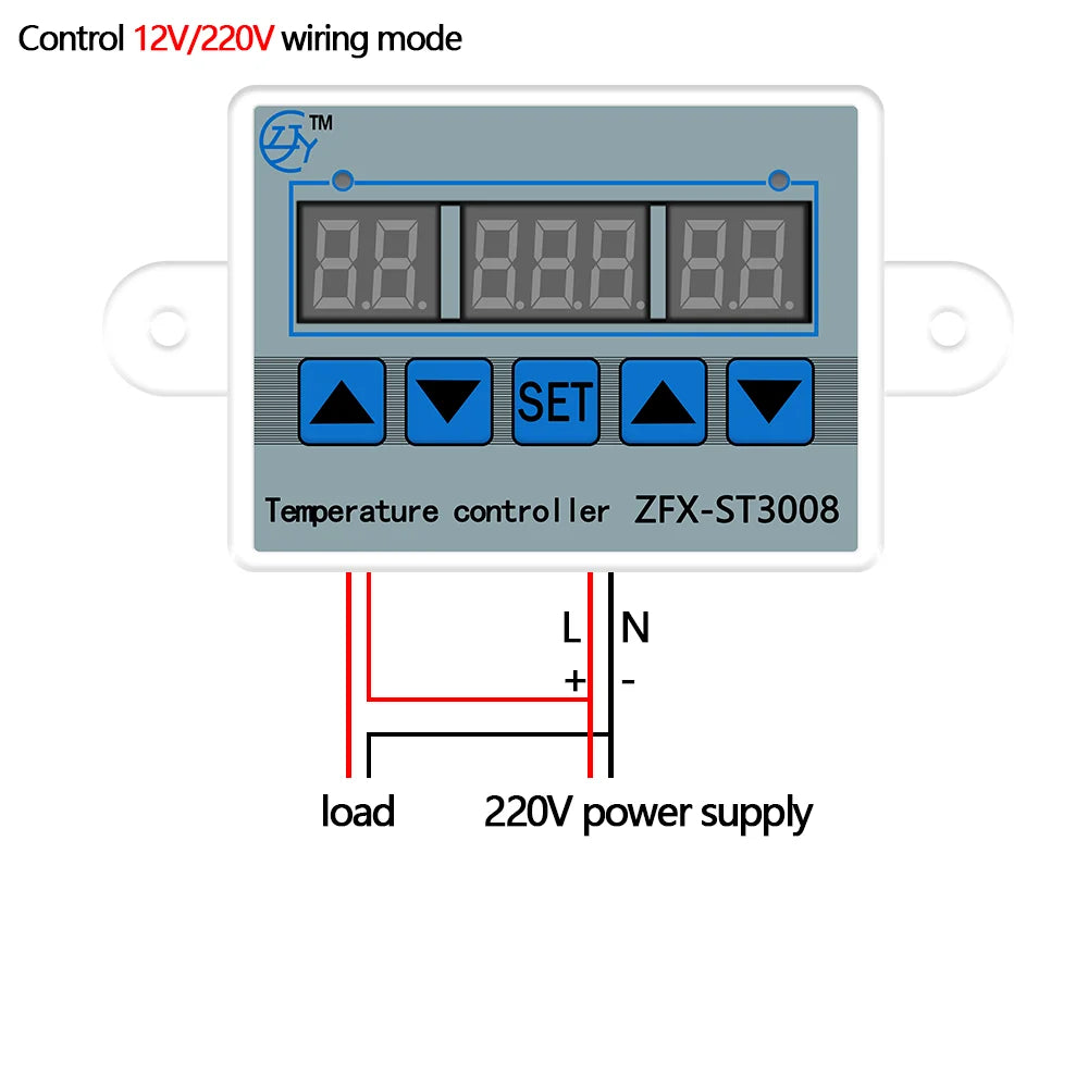 ZFX-ST3008 Microcomputer Temperature Controller Thermostat NTC10K Intelligent Time Controller Adjustable
