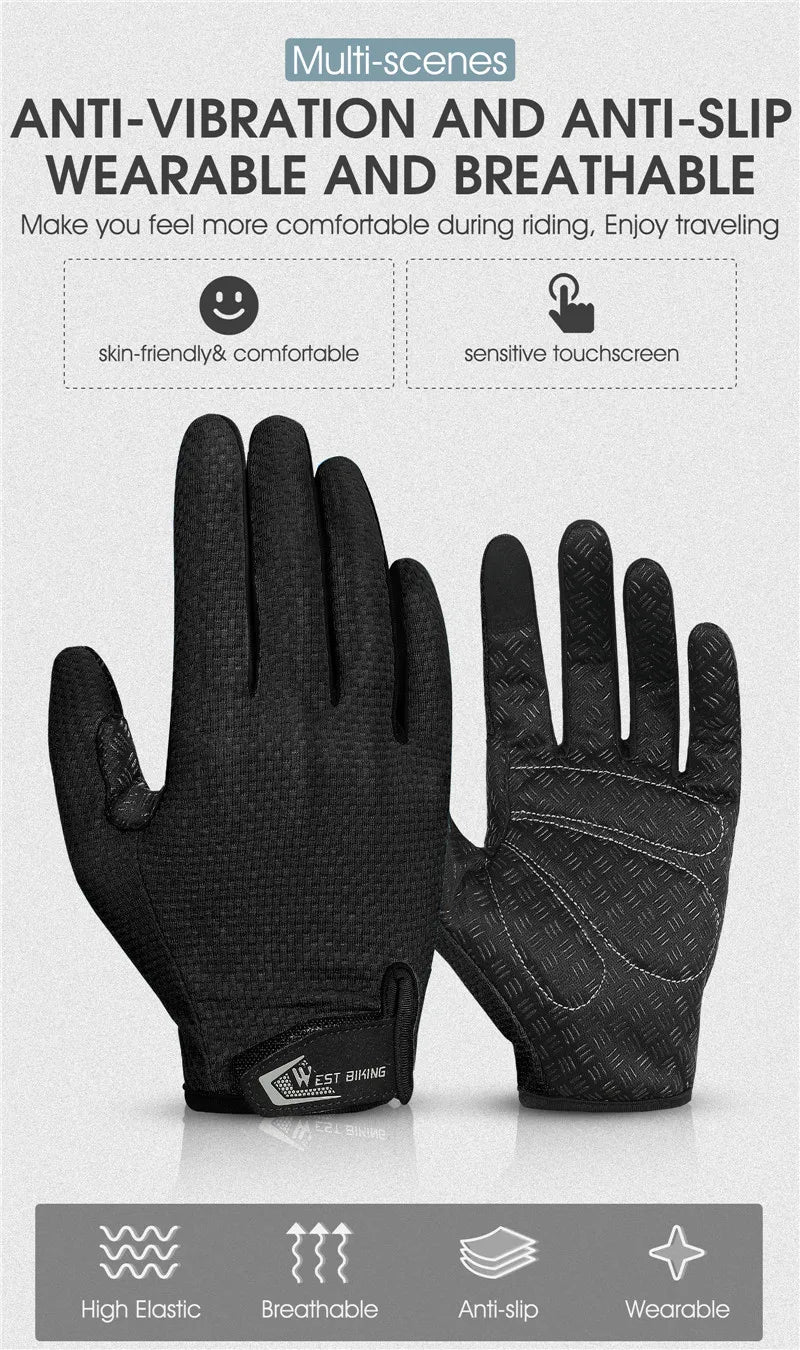 CowLost | west-biking-bicycle-gloves-breathable-half-full-finger-anti-slip-cycling-mittens-men-women-sports-shock-pad-mtb-road-bike-gloves |7