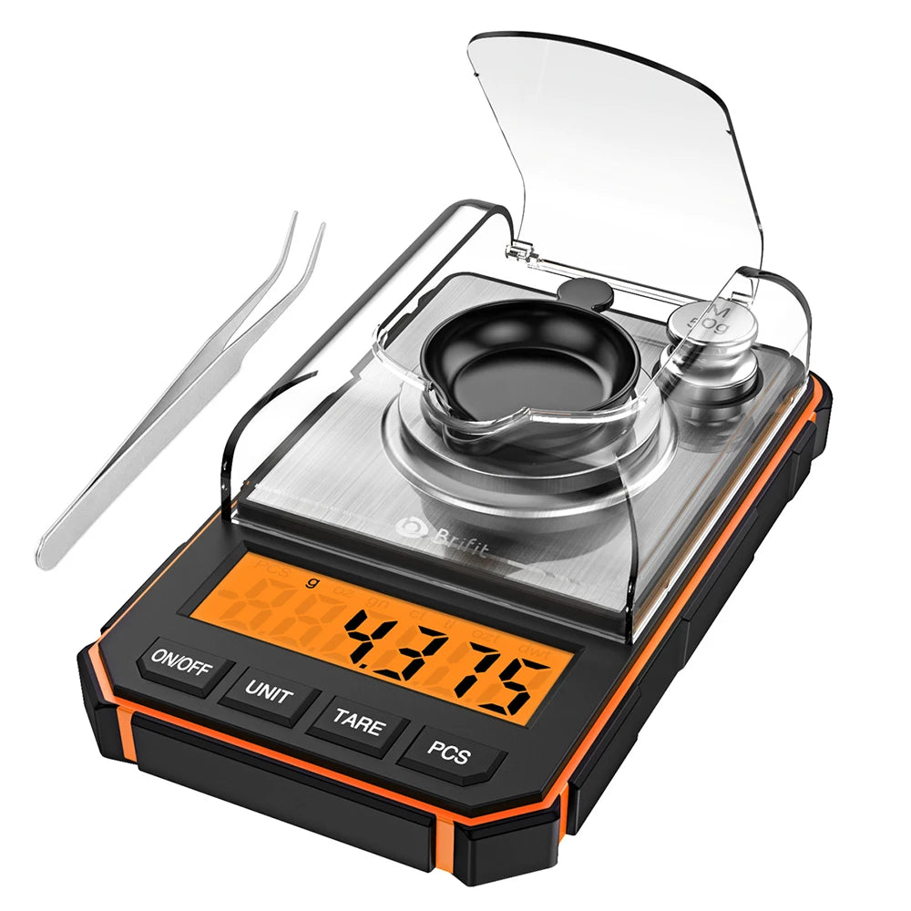 Brifit 0.001g-50g Digital Pocket Scale with Calibration Weights and LED Display