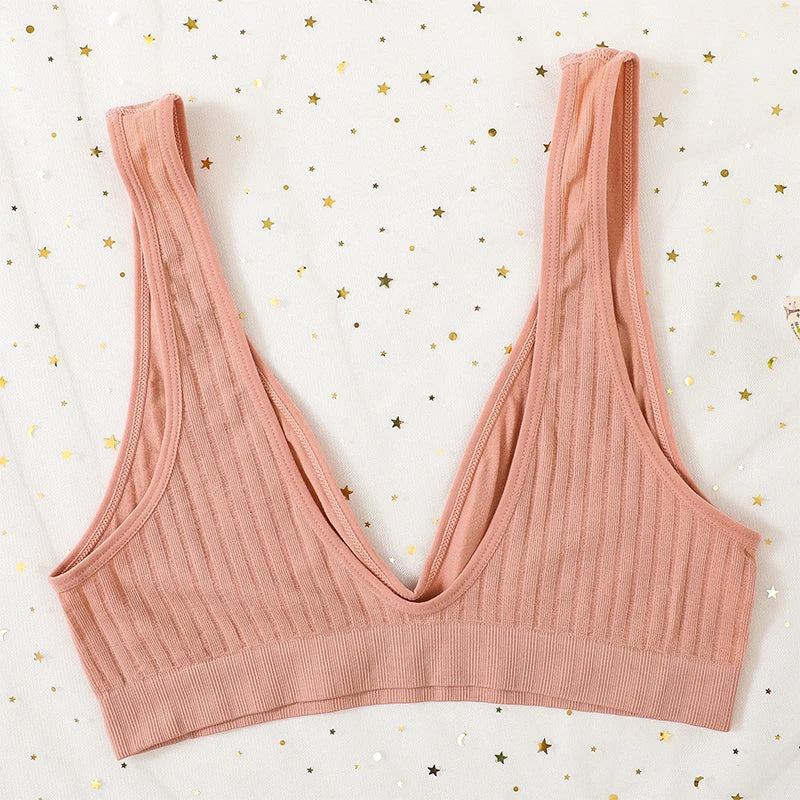 CowLost | product_id-seamless-wireless-push-up-bra-high-rise-panties-set-for-women-deep-v-lingerie |10