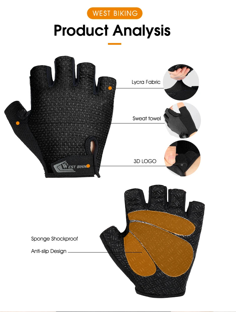 CowLost | west-biking-bicycle-gloves-breathable-half-full-finger-anti-slip-cycling-mittens-men-women-sports-shock-pad-mtb-road-bike-gloves |22