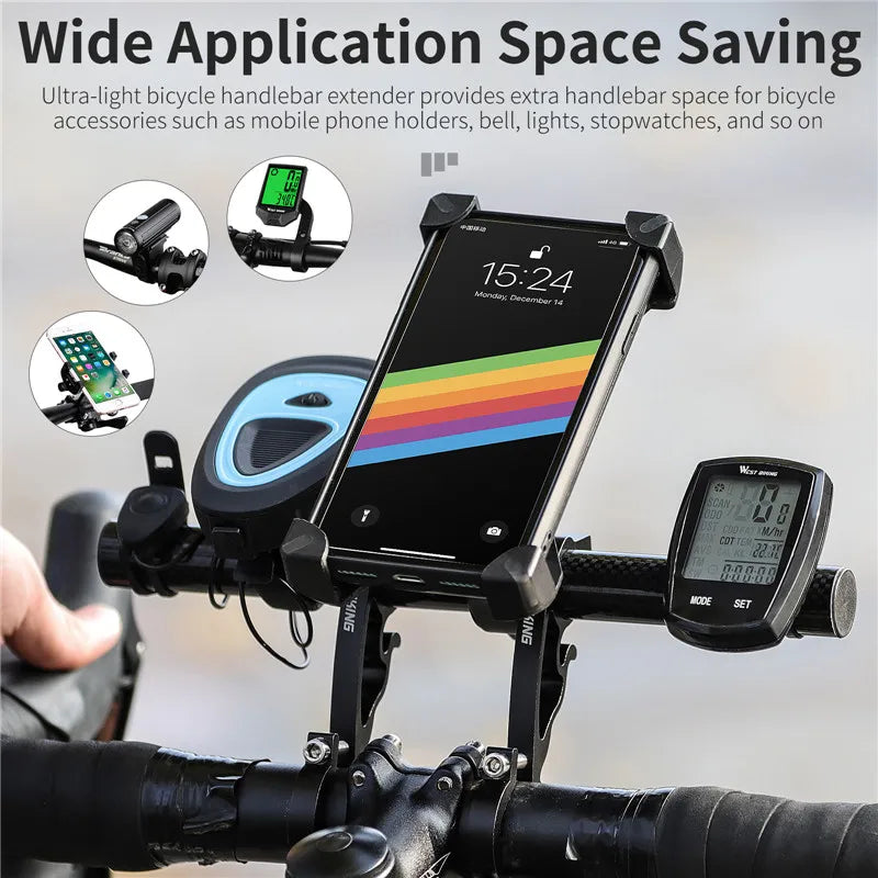 CowLost | 3d-printer-accessories-west-biking-25cm-carbon-fiber-bicycle-handlebar-extender-mount |3
