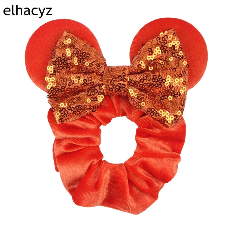 CowLost | mouse-ears-sequins-bow-women-velvet-scrunchies |35