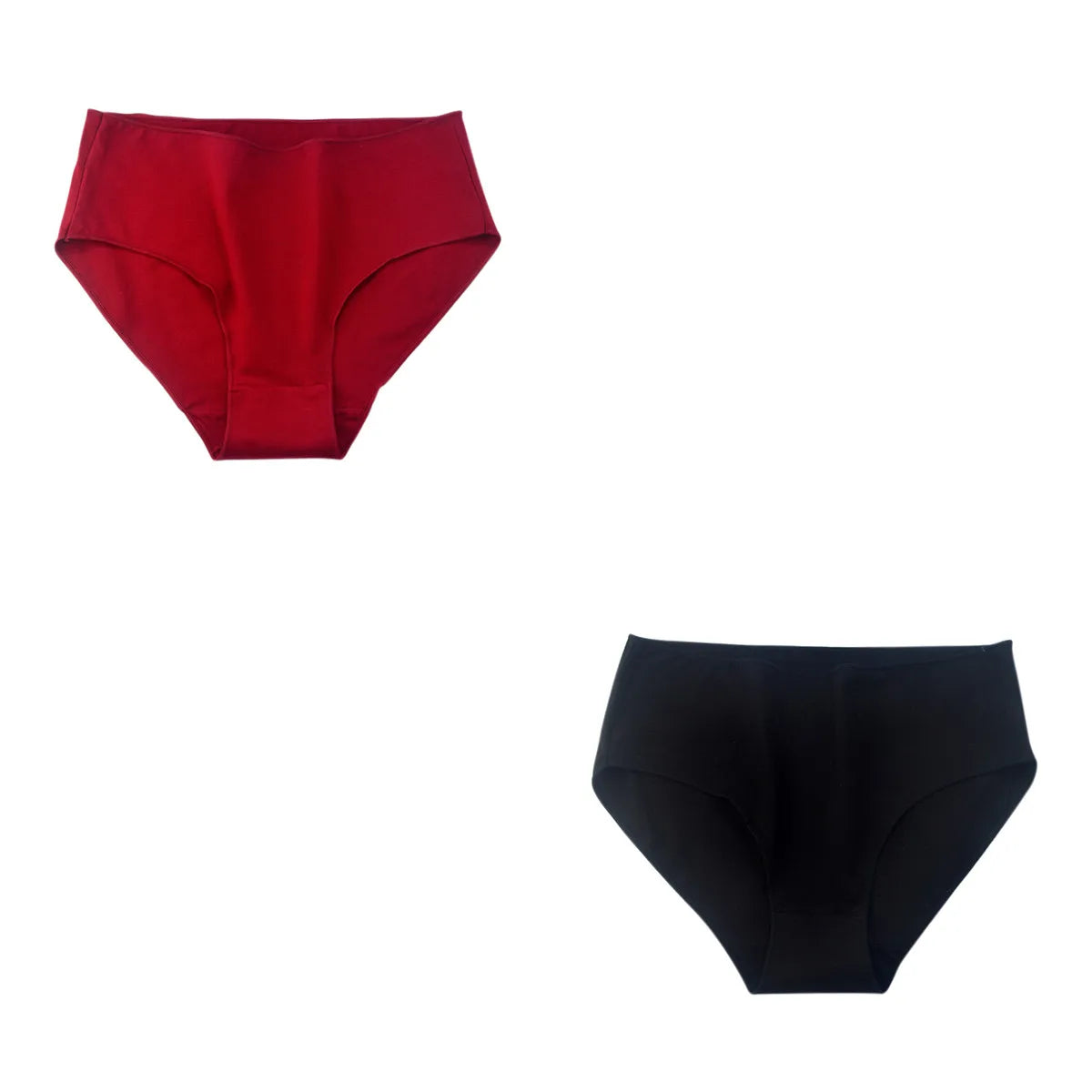 CowLost | product_id-2pcs-women-s-high-waist-cotton-briefs-breathable-solid-color-m-2xl |16
