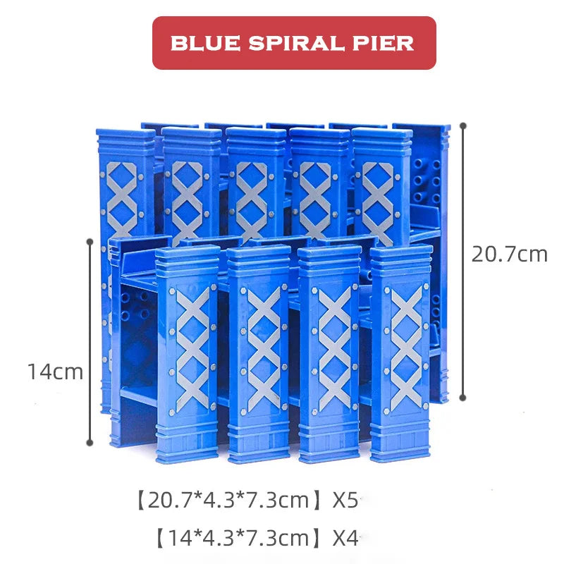 CowLost | fencing-barriers-wooden-railway-spiral-track-with-plastic-orbit-accessories |25
