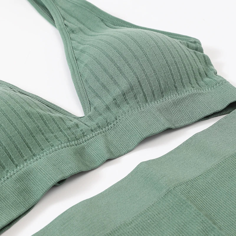 CowLost | product_id-womens-seamless-wirefree-v-neck-bra-high-waist-panties-set |3