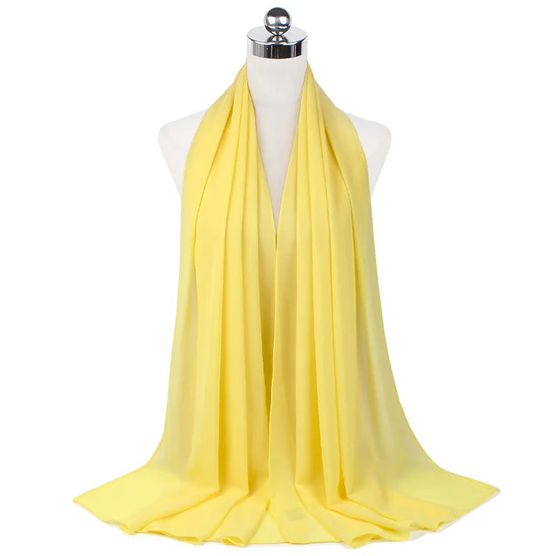 CowLost | muslim-chiffon-hijab-scarf-women-long-solid-color |64