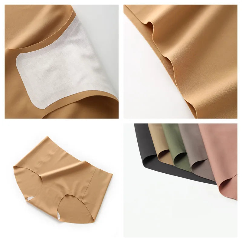 CowLost | product_id-ollymurs-women-seamless-low-waist-invisible-ice-silk-briefs-1-2-pack |2