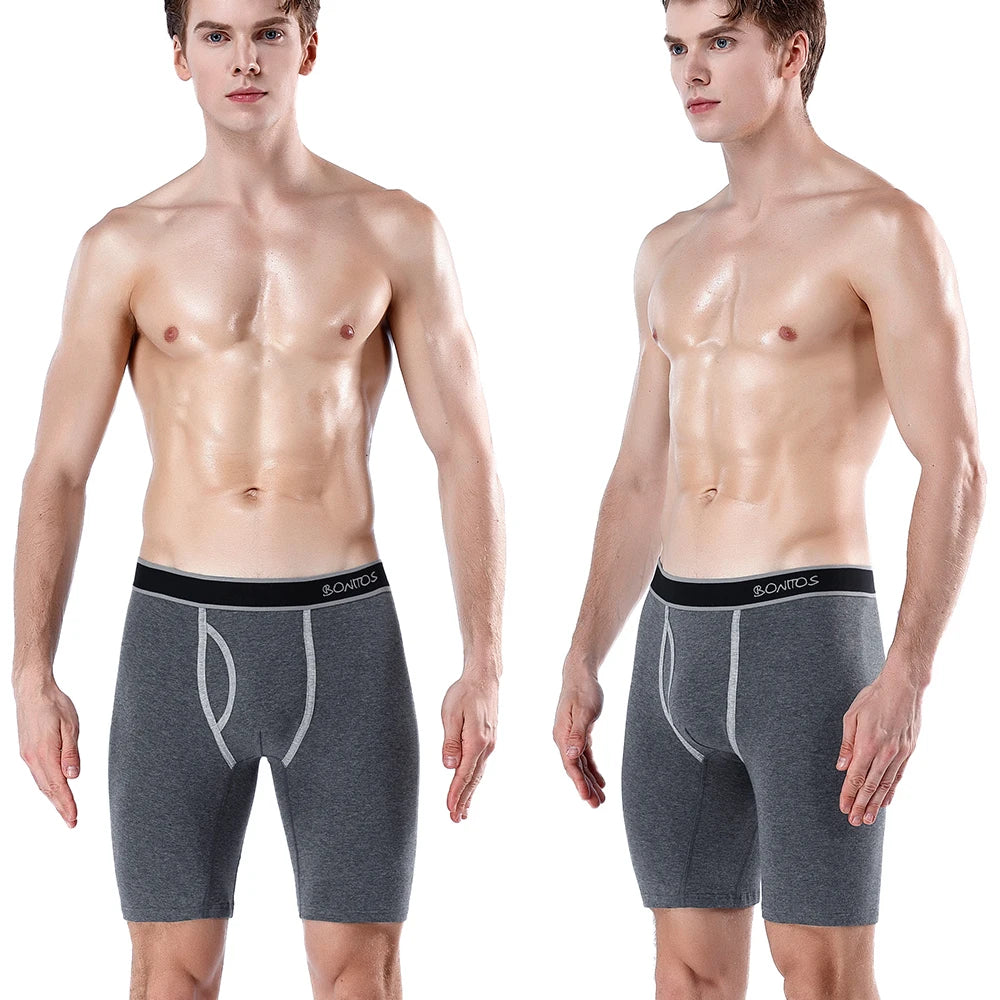 CowLost | activewear-pants-5pcs-mens-long-cotton-boxer-shorts-underwear |4