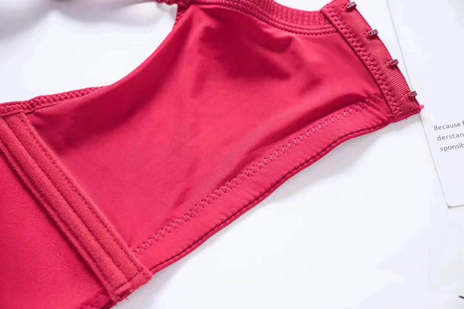CowLost | womens-non-marking-underwear-no-steel-ring-gathered-small-chest-breast-support-adjustable-thin-bra-set-sexy-lace |8