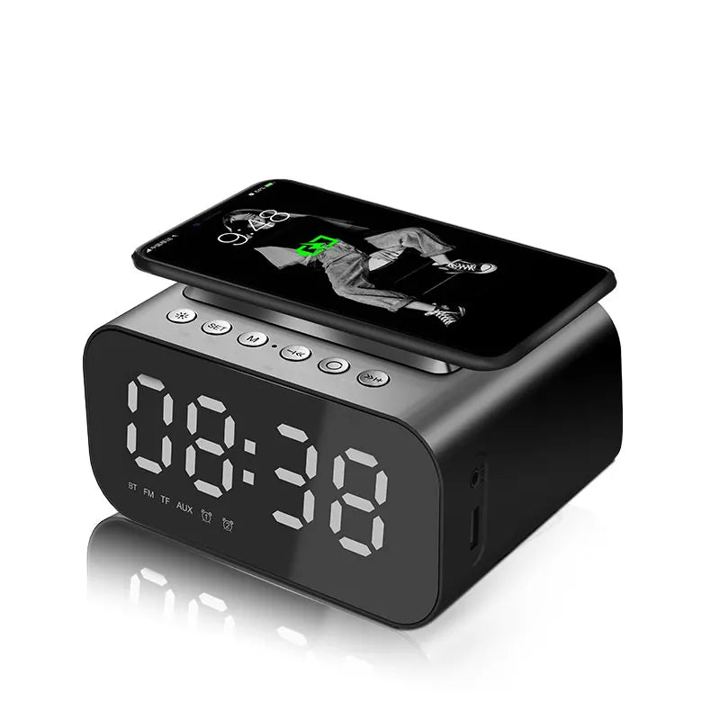 ORIA Digital Alarm Clock Bluetooth Speaker FM Radio Wireless USB Fast Charger