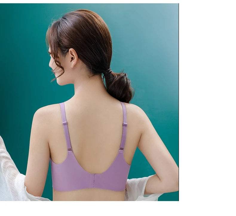 CowLost | product_id-seamless-womens-rimless-3-4-cup-wire-free-traceless-push-up-bra |7