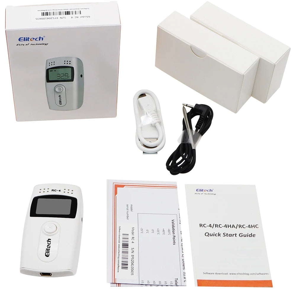 USB Temperature Data Logger Recorder 16000 Points with Built-in NTC Sensor for Warehouse and Refrigerated Transport