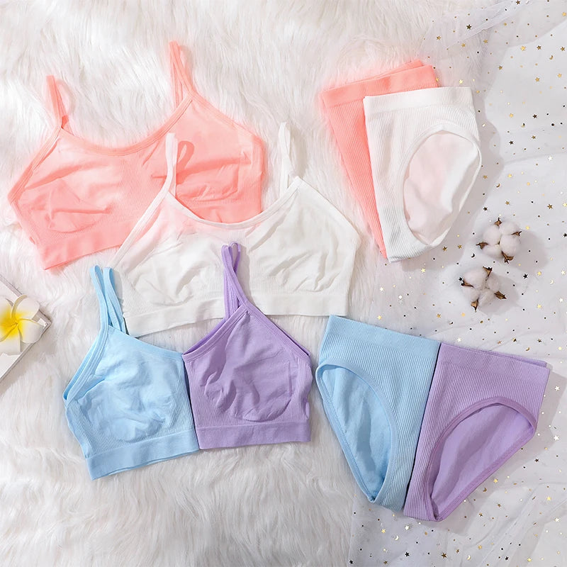 CowLost | product_id-women-seamless-wire-free-push-up-bra-low-waist-t-back-panties-set |9