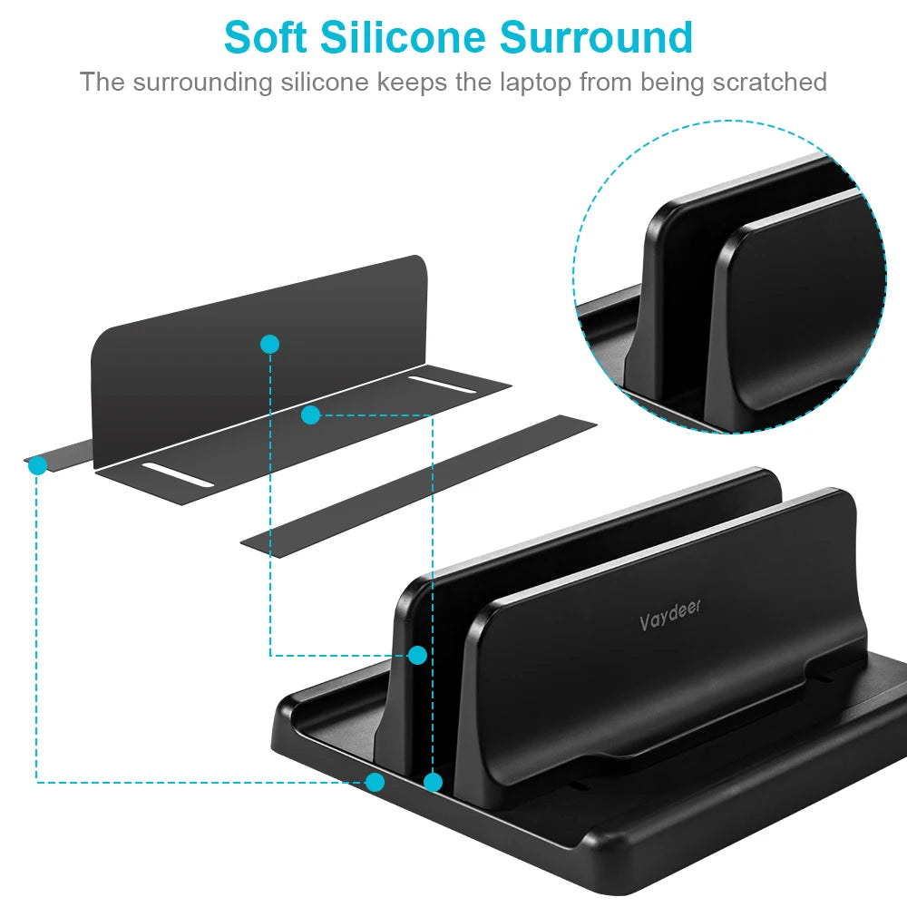 CowLost | vaydeer-plastic-vertical-laptop-stand-holder-adjustable |11