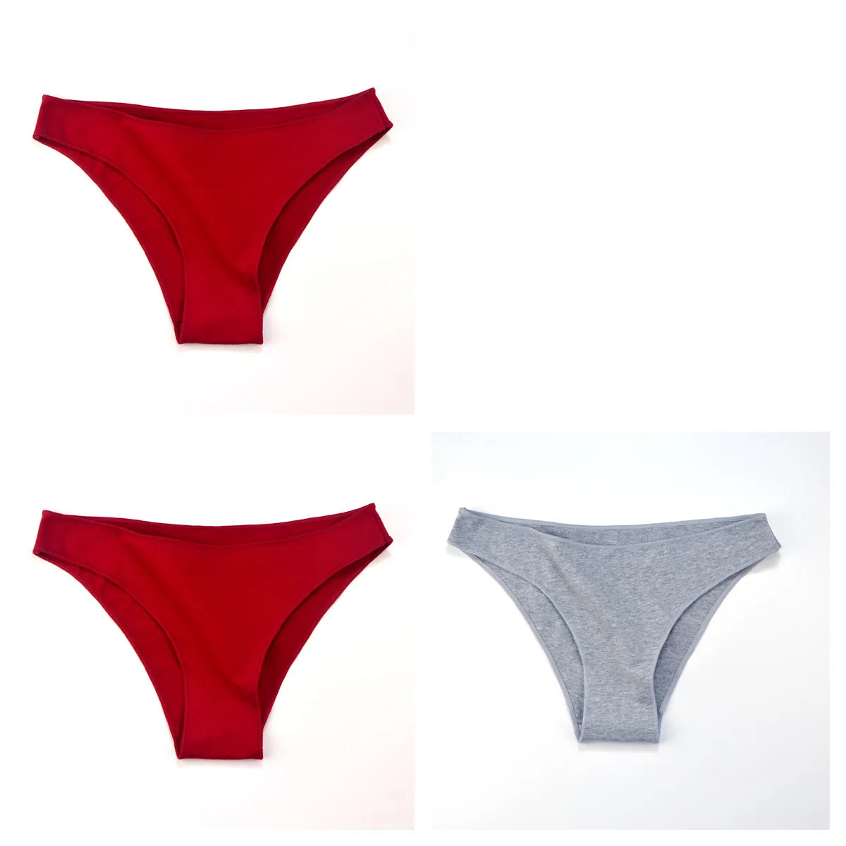 CowLost | product_id-3-pack-women-s-low-waist-cotton-briefs-breathable-solid-color-panties-m-xxl |40