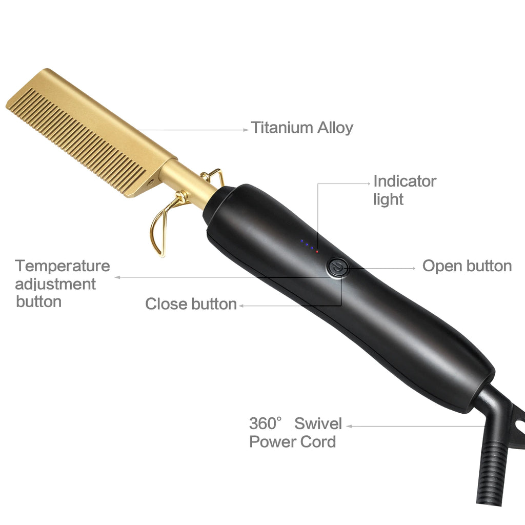 CowLost | tools-hair-iron-straightener-lcd-hot-comb-for-wet-dry-use |2