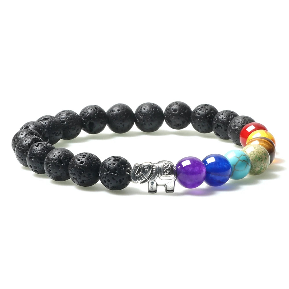 CowLost | badge-pass-holders-mens-natural-volcanic-rock-7-chakra-healing-bracelet |19
