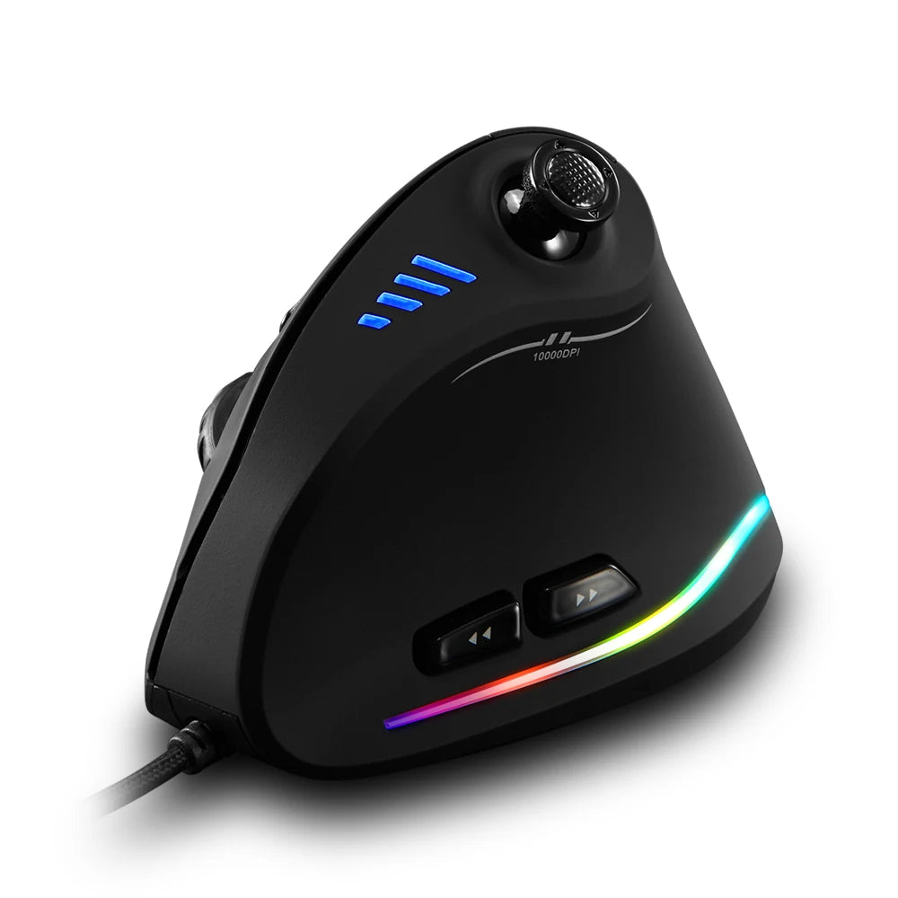 CowLost | zelotes-c-18-wired-gaming-mouse-11-programmable-buttons-10000dpi-laser-engine-rgb-light-belt-128kb-vertical-mouse-for-laptop-pc |7