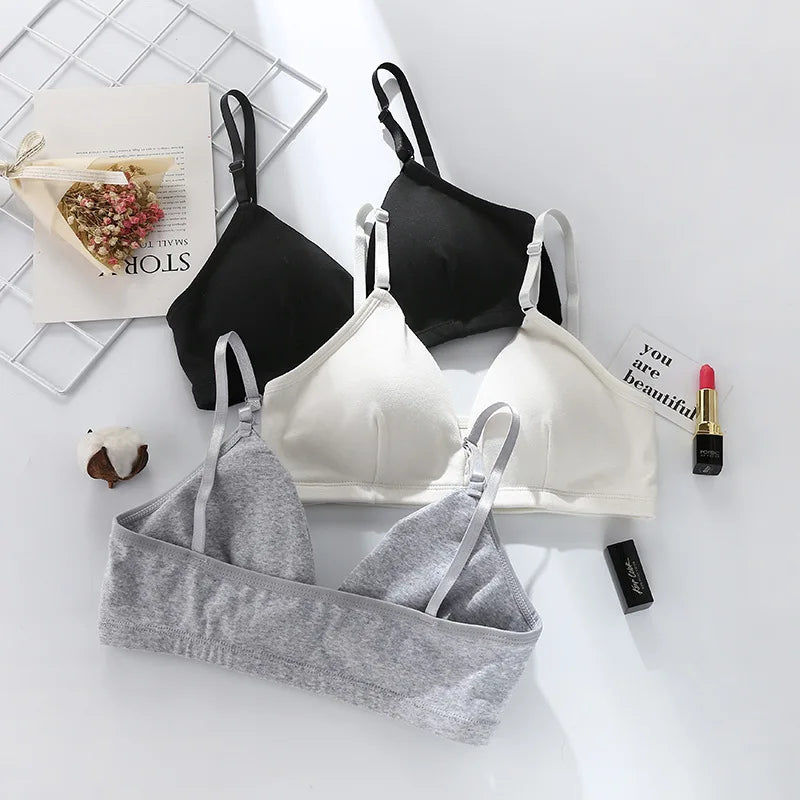 CowLost | product_id-wireless-cotton-push-up-v-neck-bra-for-women-solid-color-breathable |3