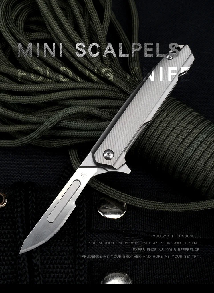 CowLost | tools-upgrade-titanium-alloy-folding-scalpel-with-replaceable-blades |18