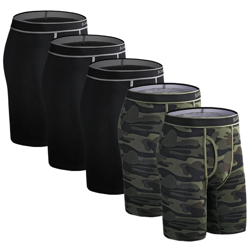 CowLost | activewear-pants-5pcs-mens-cotton-long-boxer-underpants |29