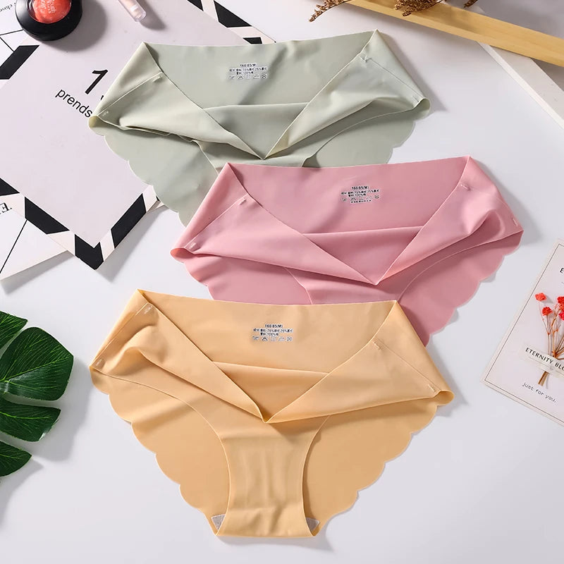 CowLost | activewear-pants-4pcs-seamless-silk-high-waist-briefs-for-women |9