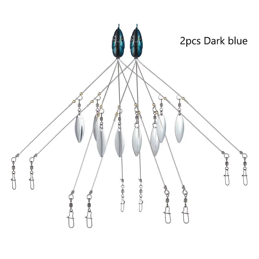 CowLost | sporting-goods-bassdash-5-arm-umbrella-fishing-lure-rig-alabama-rig-head-18g |19