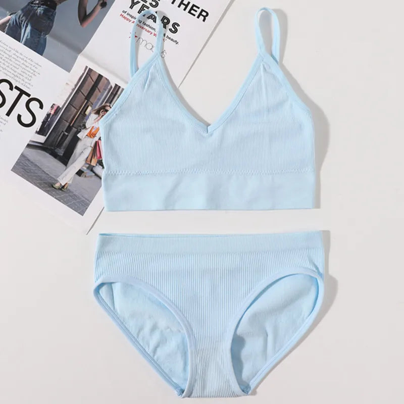 CowLost | product_id-women-seamless-u-back-bra-low-rise-brief-set-no-pads-fitness-crop-top-lingerie |25