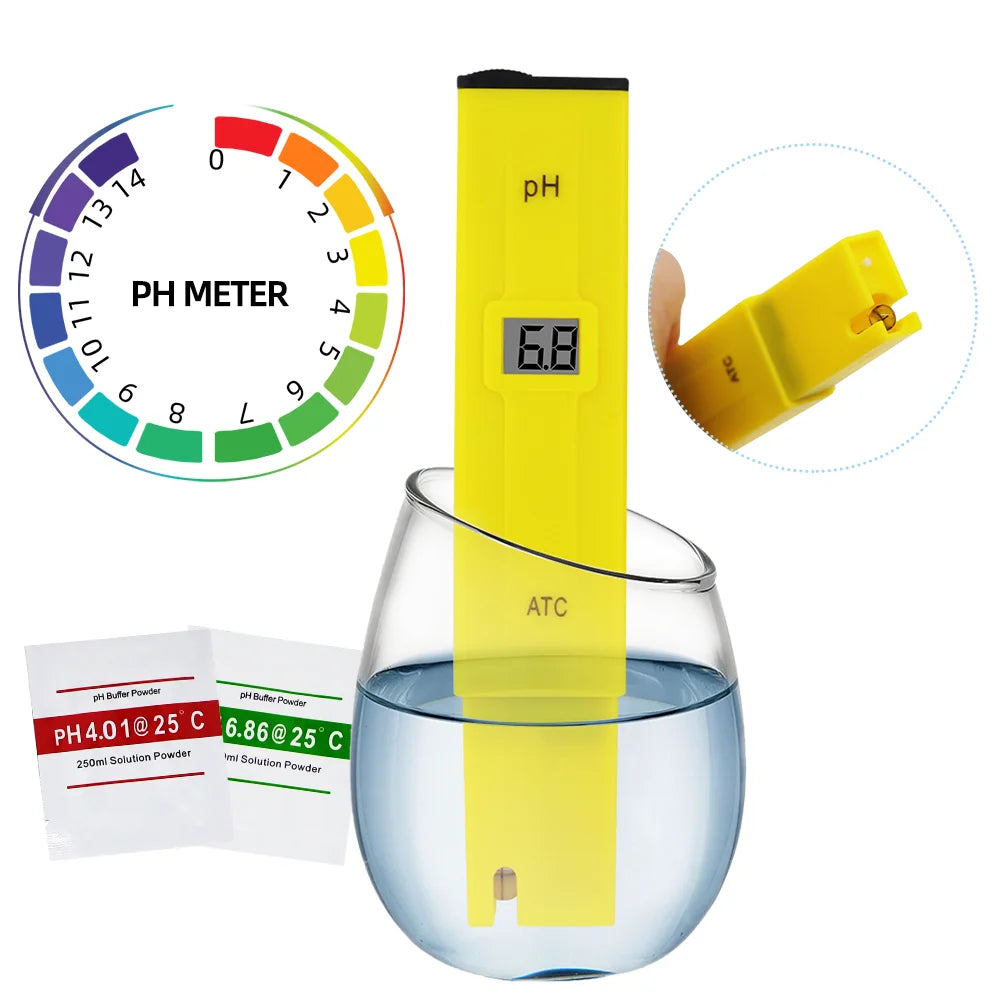 Portable Digital PH Meter Pen Aquarium Water Tester 0-14 Accurate PH Test Pen