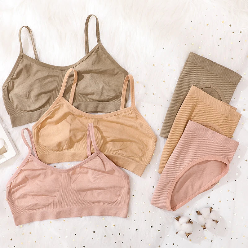 CowLost | product_id-women-seamless-wire-free-push-up-bra-low-waist-t-back-panties-set |11