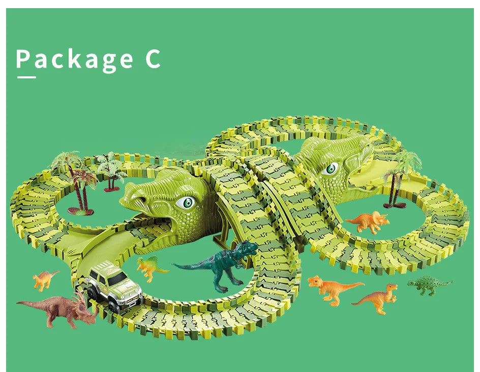 CowLost | fencing-barriers-dinosaur-plastic-racing-track-set-with-electronic-car-toy |16