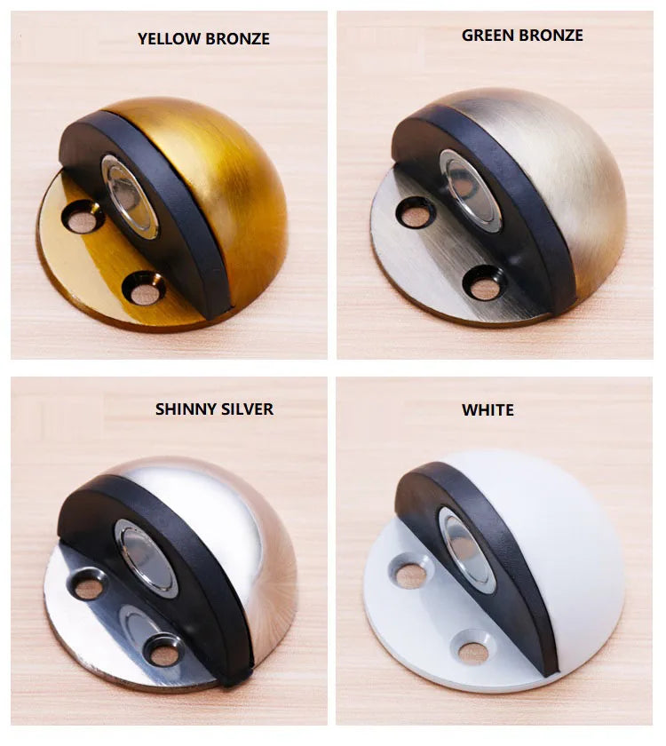 CowLost | stainless-steel-magnetic-dual-door-stopper-nail-free-door-catch-wall-protector |10