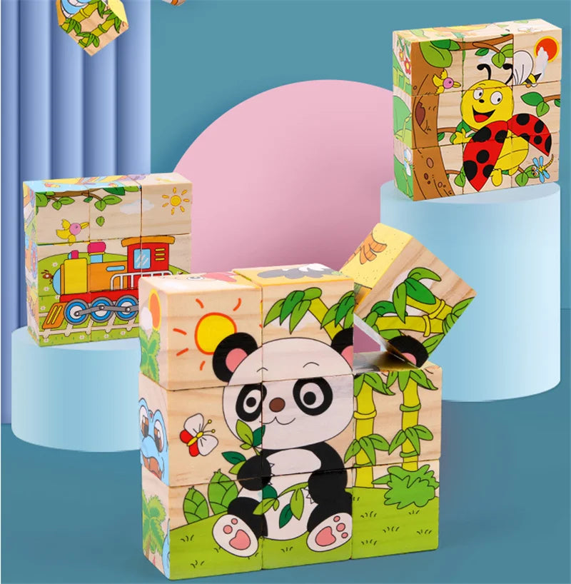 CowLost | fencing-barriers-baby-wooden-six-sided-cube-blocks-educational-toy |8