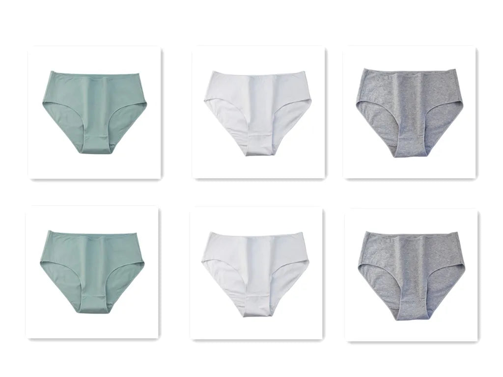 CowLost | product_id-6pcs-women-high-waist-seamless-breathable-cotton-briefs-m-2xl-solid-colors |23