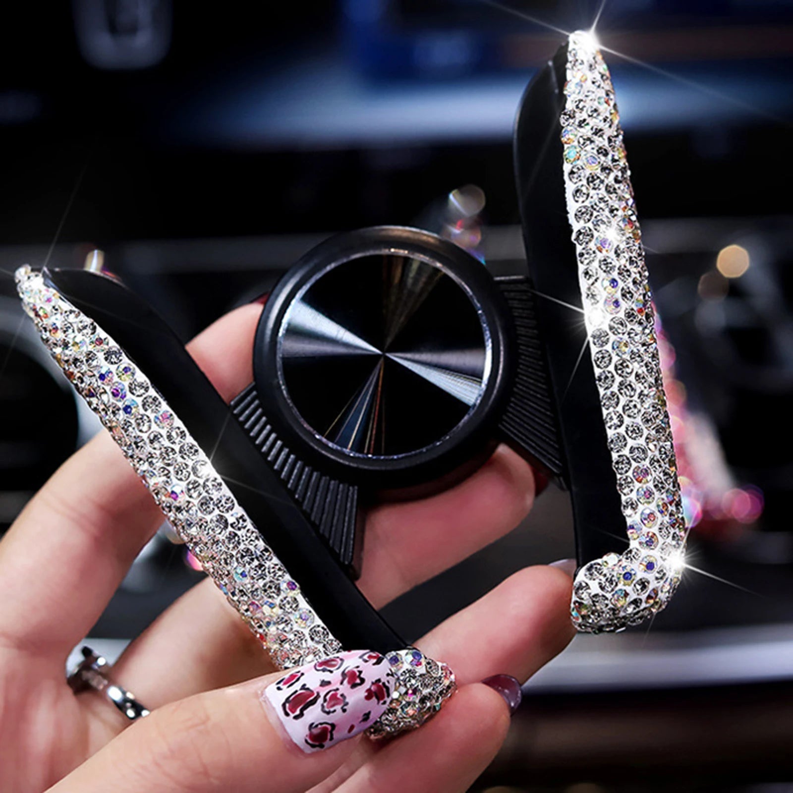 CowLost | product_id-diamond-crystal-car-air-vent-phone-holder-clip-stand-bracket-interior-accessory |4