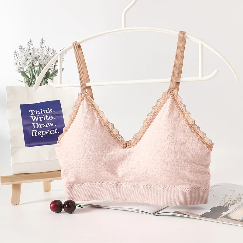 CowLost | product_id-seamless-cotton-tube-top-bra-with-lace-rim-and-removable-pads-for-women |10