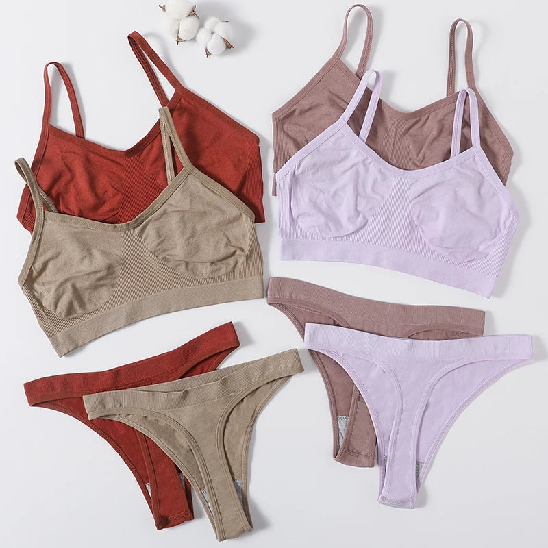 CowLost | product_id-wireless-seamless-push-up-bra-and-low-rise-thong-set-for-women |7