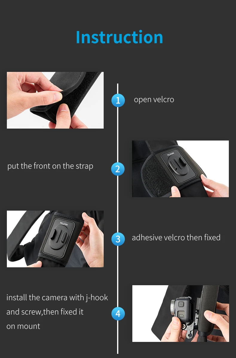CowLost | telesin-360-rotation-backpack-strap-mount-for-gopro-hero-13-12-11-10-9-8-7-6-5-insta360-sjcam-eken-dji-osmo-action-accessories |16