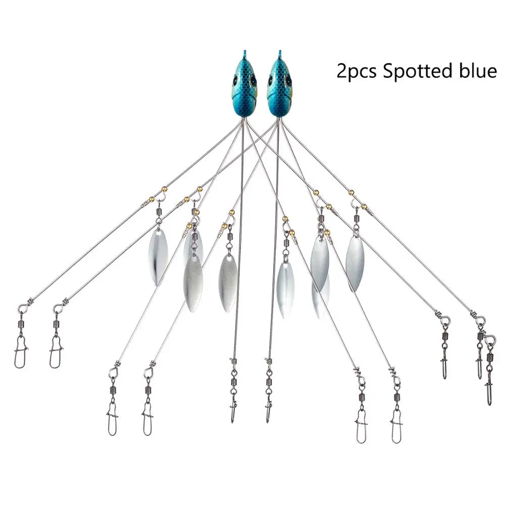CowLost | sporting-goods-bassdash-5-arm-umbrella-fishing-lure-rig-alabama-rig-head-18g |28
