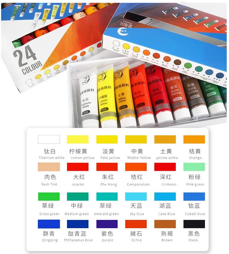 CowLost | painting-canvas-product_id-acrylic-paint-set-12-24-colors-15ml-non-toxic-for-beginners-professionals |10
