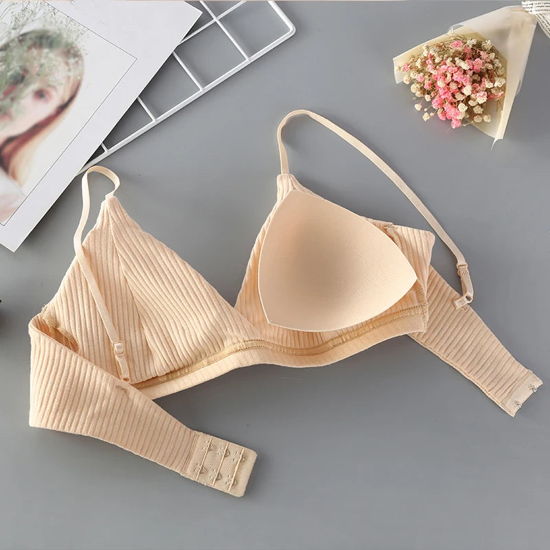 CowLost | product_id-push-up-non-wire-cotton-v-neck-bra-with-removable-pads-for-women |6