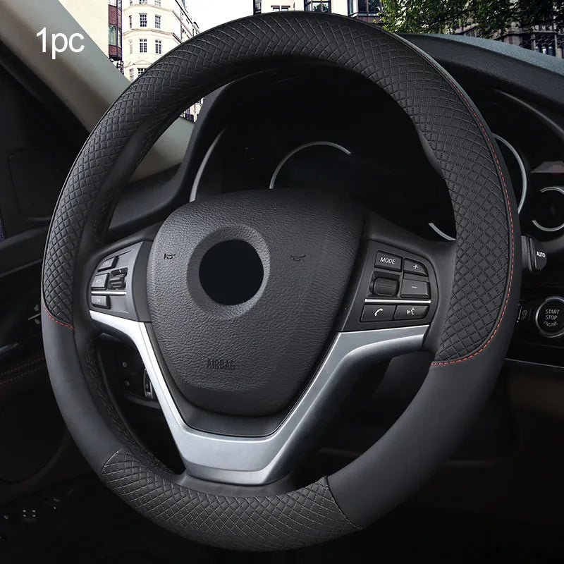 CowLost | seametal-leather-car-steering-wheel-cover-38cm |10