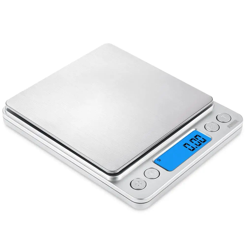 AMIR Mini Digital Kitchen Scale 500g/0.01g Stainless Steel LCD Display