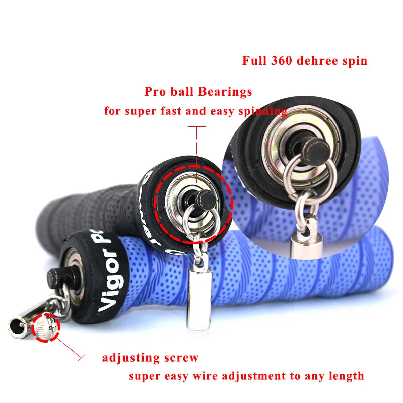 CowLost | sporting-goods-vigor-power-gear-adjustable-weighted-jump-rope-crossfit-cable |2